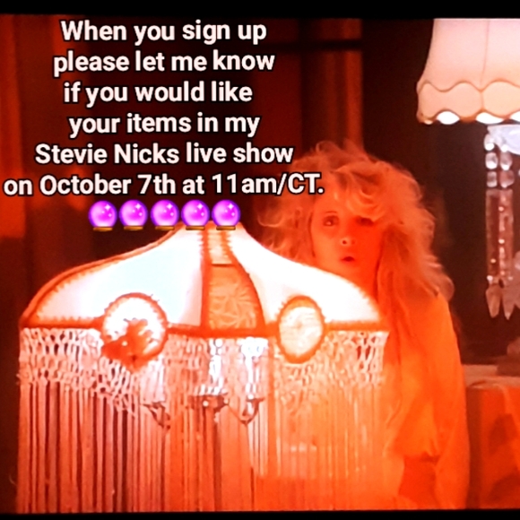 Stevie Nicks live show at 2pm CT. Please come twirl and sell with me.🖤🌛🕊🎤 - Picture 3 of 9